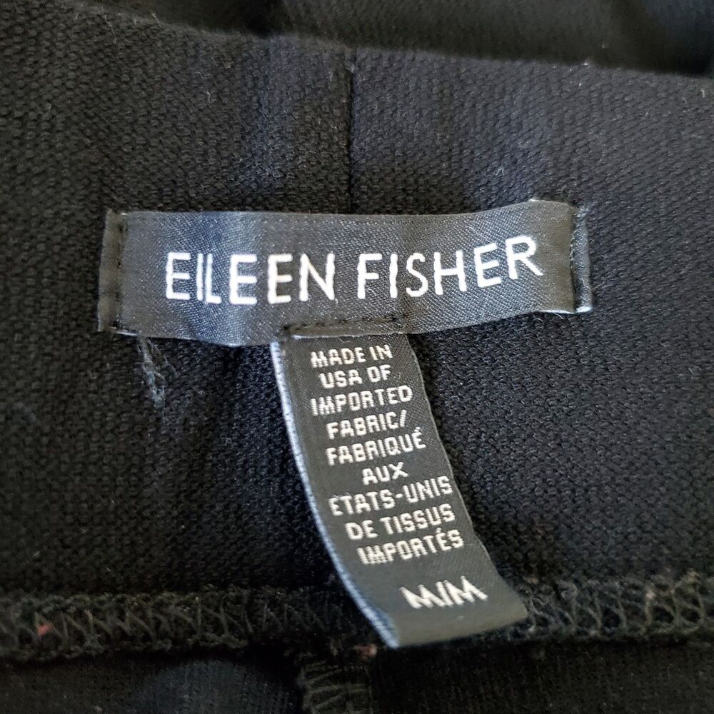 Eileen Fisher Black Pants Womens Size Medium Viscose Nylon Spandex Blend Pull On - Picture 6 of 7